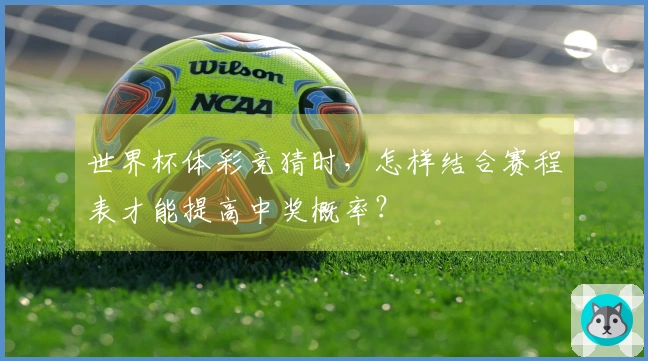 世界杯体彩竞猜时，怎样结合赛程表才能提高中奖概率？